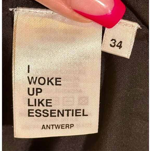 NWOT Essentiel Antwerp Black Multicolored Polka Dots Maxi Dress Size 2 Women's - Picture 5 of 10